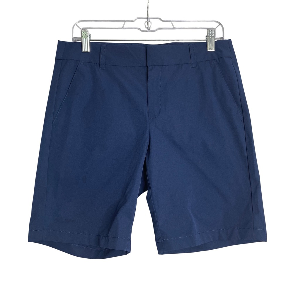 J. Crew Factory 9"‎ Active Golf Short Womens 6 Navy Blue Flat Front Pockets